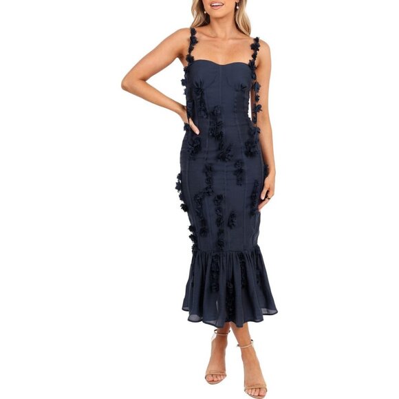 Petal & Pup Posedly Rosette Mermaid Midi Dress size L NWOT